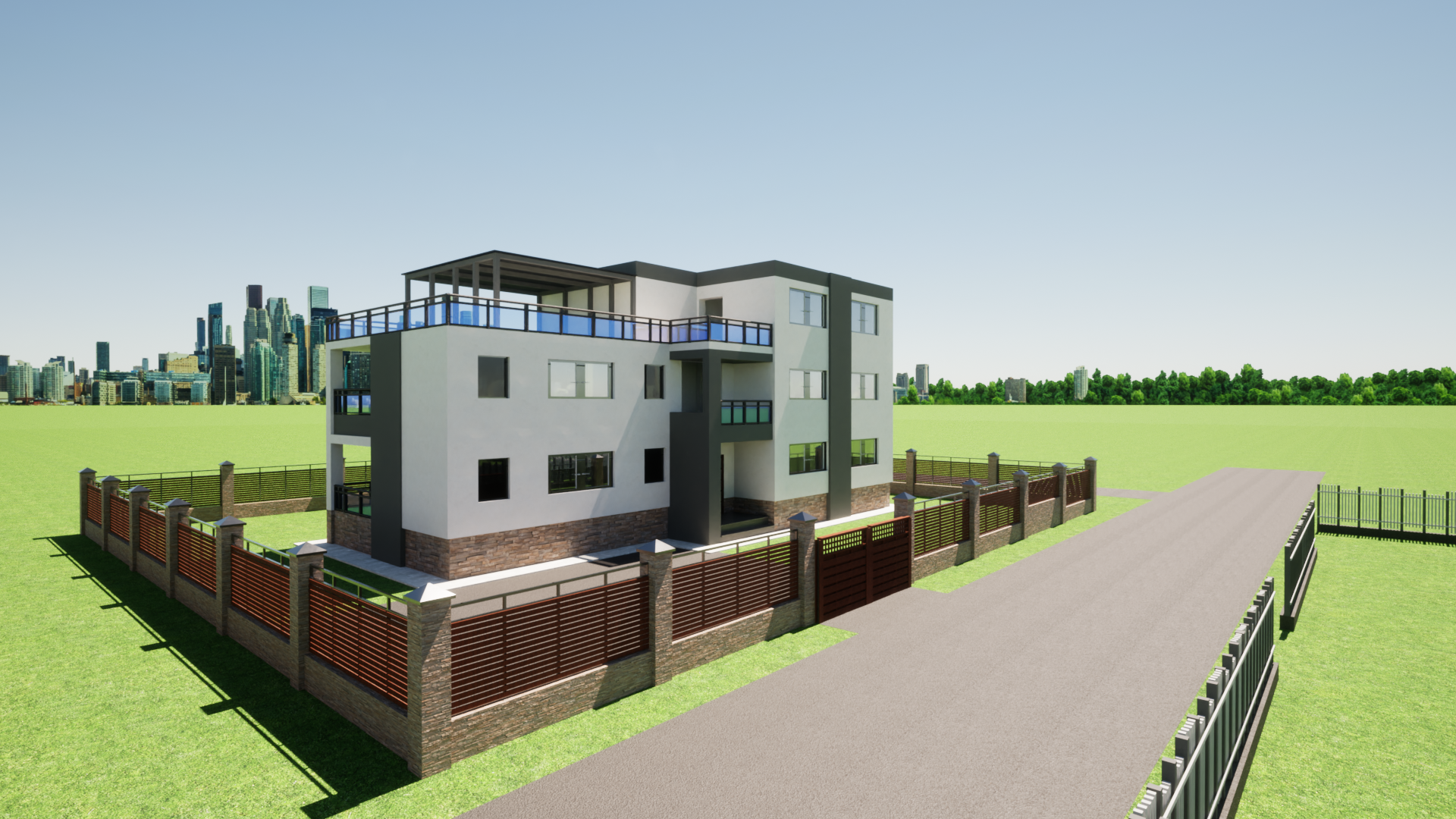 3 Floor Modern Apartment with Penthouse